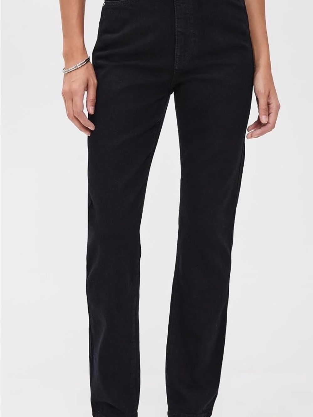 Classic High-Rise Straight Jeans - Black